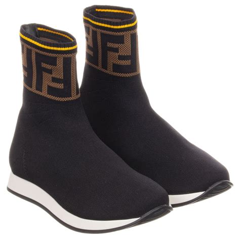 fendi black sock trainers|fendi sock shoes clearance.